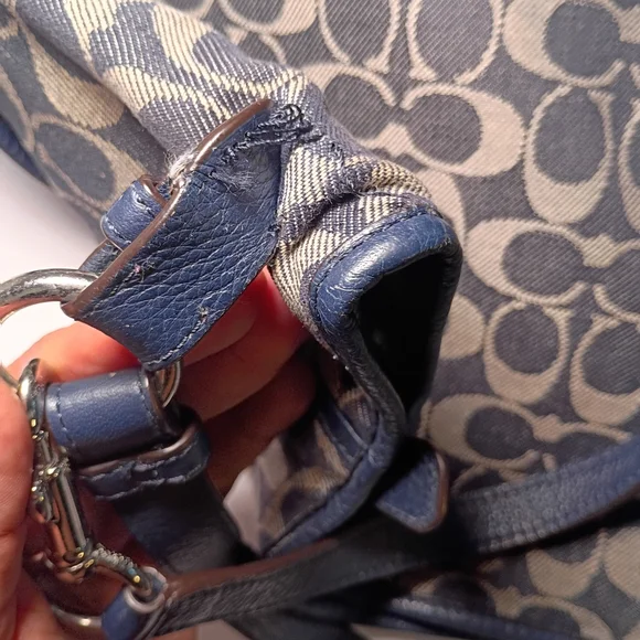 Coach Canvas and Leather Shoulder Bag - Black and Brown - Picture 8 of 14